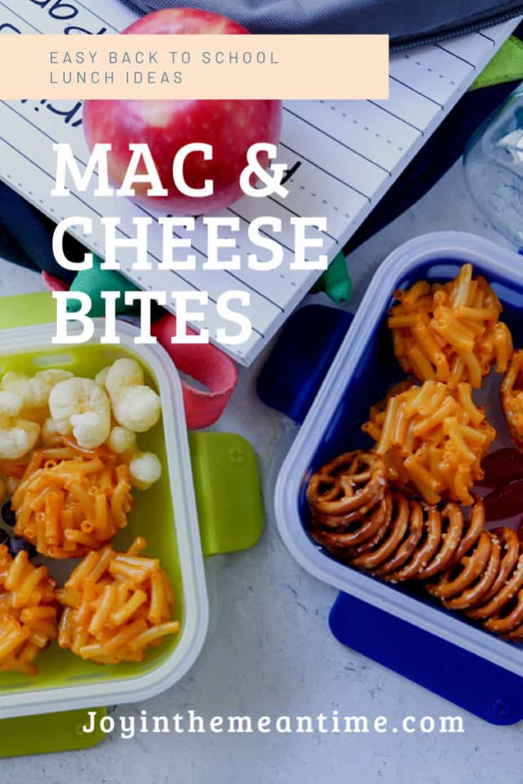 BAck to School Bento Box with Ello: Mac and Cheese Bites - Joy in