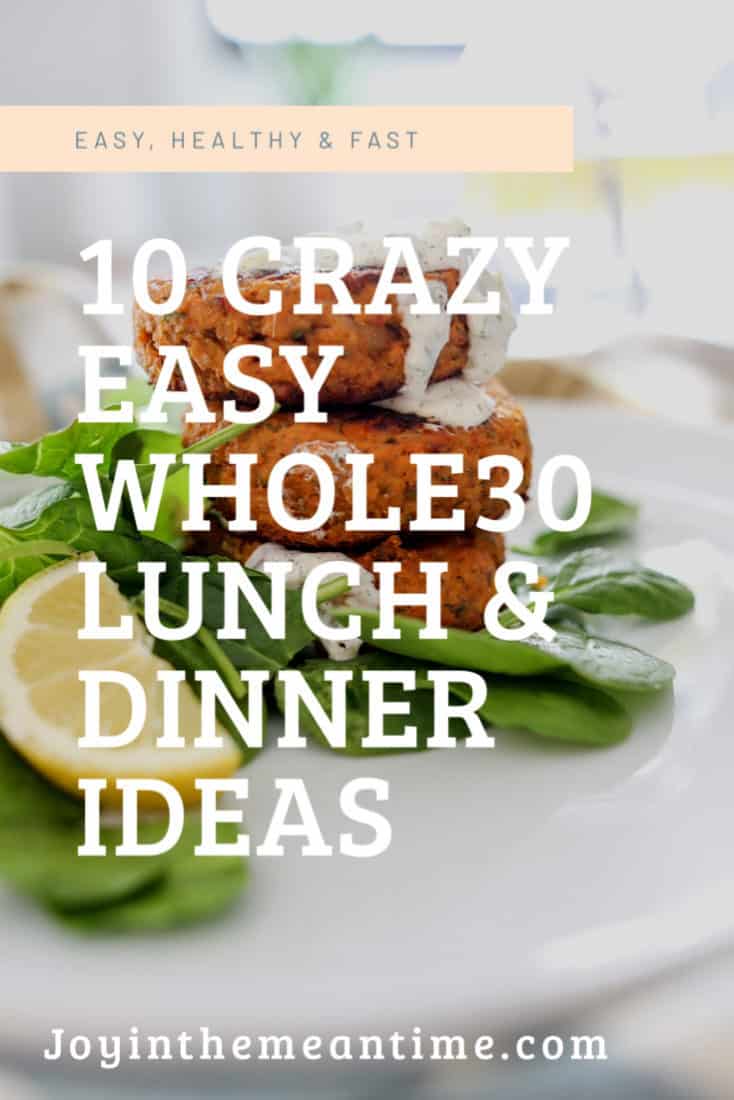 10 Easy Whole30 Lunch Or Emergency Meals Pinterest banner