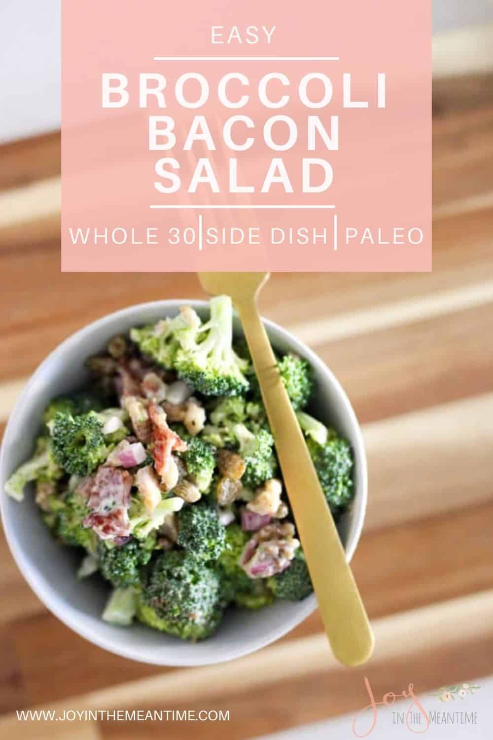 Broccoli Bacon Salad Pin