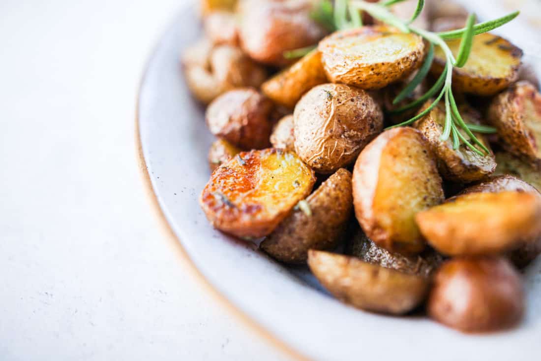 Rosemary Garlic Roasted Potatoes - Joy in the Meantime