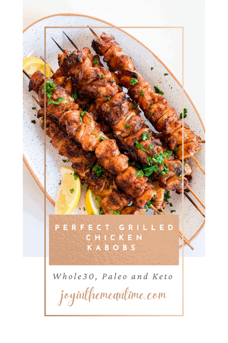 grilled chicken skewers Pinterest image