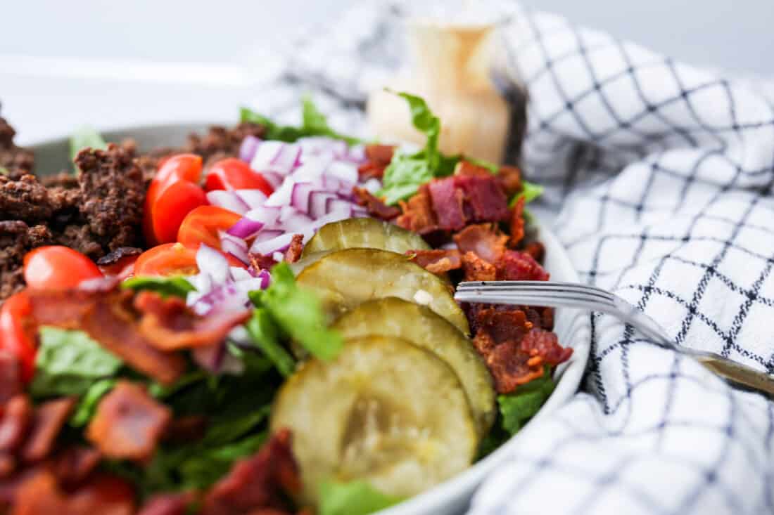 burger bowl toppings