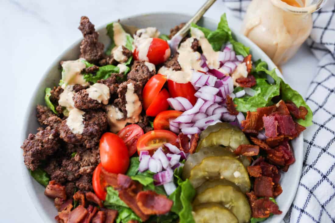 Whole30 Burger Bowl Dinner