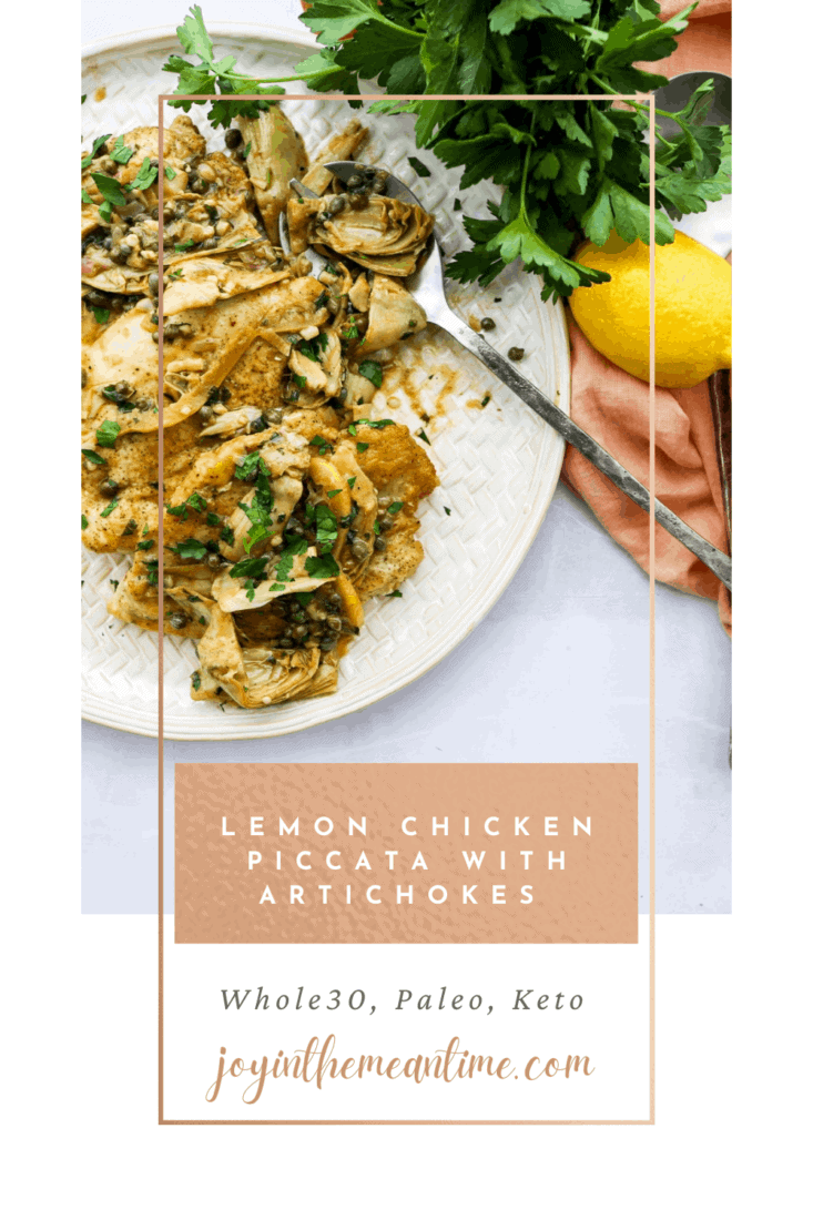 Lemon Chicken Piccata Pinterest Image