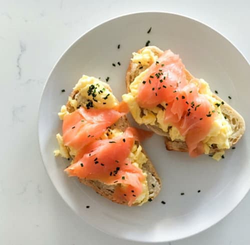 Smoked Salmon and Scrambled Eggs - Joy in the Meantime