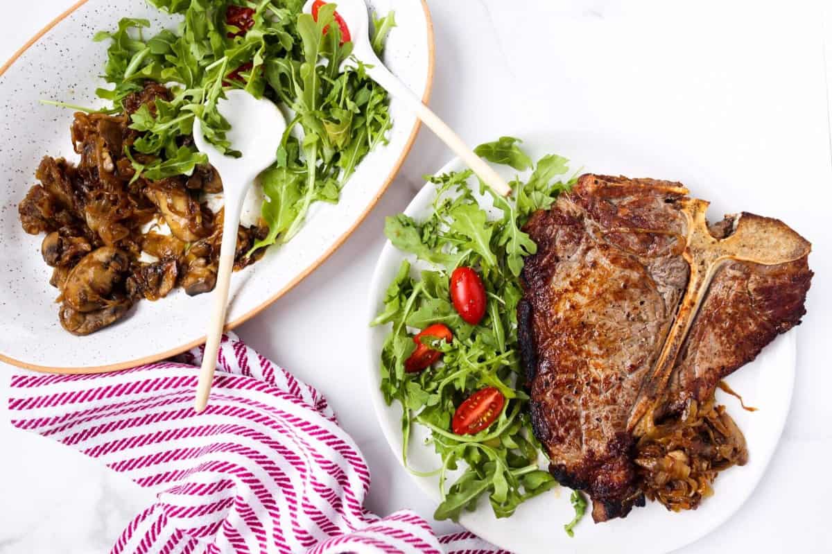 The Perfect (Whole30) Steak + Marinated Mushrooms And Onions
